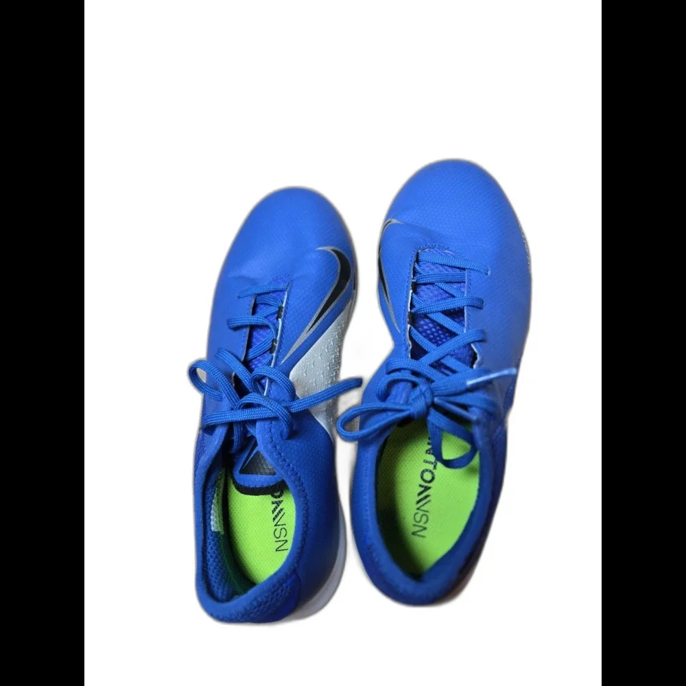 Nike Phantom Vision Shoes Youth Size 5Y AR4345-400 Blue Athletic Soccer Shoes